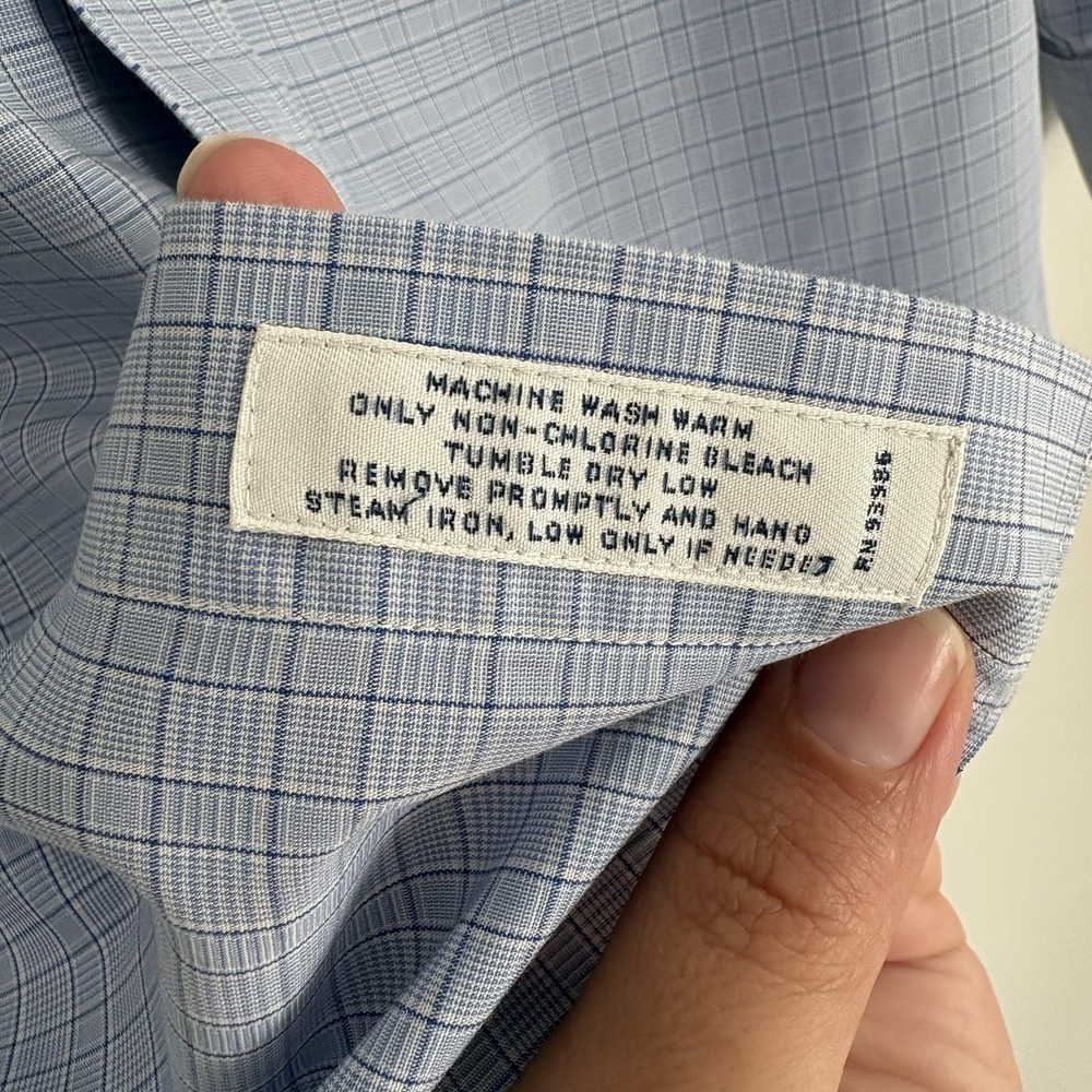 Brooks Brothers Regent Dress Shirt 15.5 - 32 Blue Non Iron Long Sleeve Blue - Picture 4 of 7